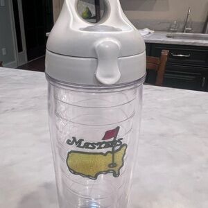 Tervis Clear Tumbler with White Lid and Yellow Masters Logo